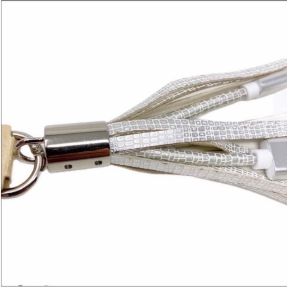 Snakeskin Tassel USB Phone Cable Key Chain NEW - Picture 5 of 6